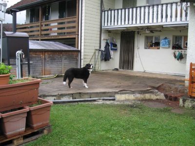 Die meisten Sachen sind weg von der Terrasse