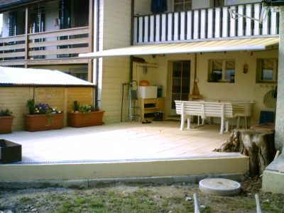 Die fertig erbaute Terrasse im Jahre 2005