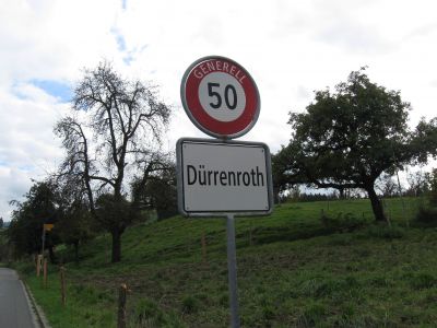 Ortseingangstafel von Dürrenroth