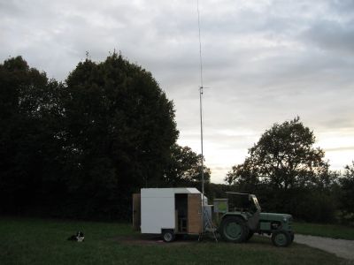 CB-Herbst-Contest Punkte verteil Station auf der Spornegg in Baldingen mit Wachhund