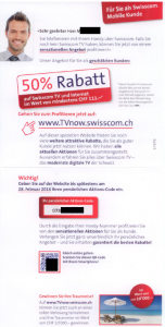 Swisscom Angebot 1. Seite