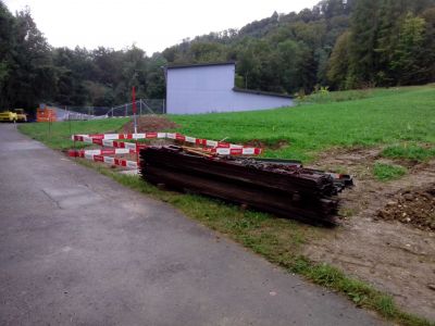2. Aufgrabung auf der Strasse Richtung Schützenhaus