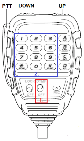 Original Mikrofon zu Stabo XM 4006e / CRT Megapro umgeschaltet für DTMF