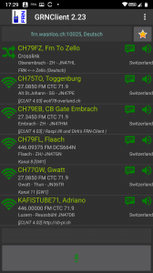 Screenshot vom Android-GRN-Client V2.23