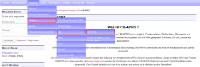 Wo ist das Menü CB-APRS zu finden ?