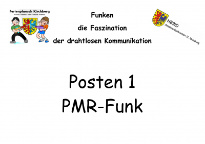 Fereinplausch-Kirchberg 2015 Postenblatt 'PMR-Funk'
