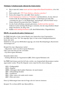 A5 Blatt Verhaltensregeln für Funker