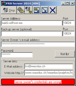 FRN-Backup-Server auf 'alter FRN Welt' Offline