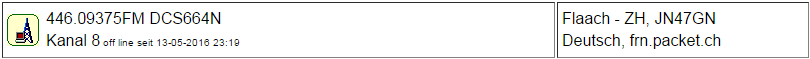 PMR Gateway Flaach seit 13.05.2016 Offline