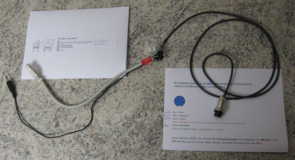 Testkabel um das CRT 2000 mit dem USB-Interface FFN V2.0 zu verbinden