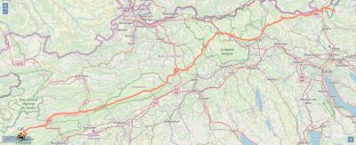 MAP der mit dem Deutz gefahrenen Strecke vom Berner Jura nach Flaach am 31.05.2019