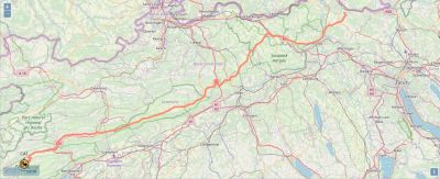 MAP der mit dem Bührer gefahrenen Strecke vom Baldingen in den Berner Jura am 01.06.2019