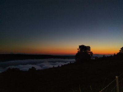 Sonnenaufgang mit Nebelmeer am 21.08.2019 um 05:56 Uhr