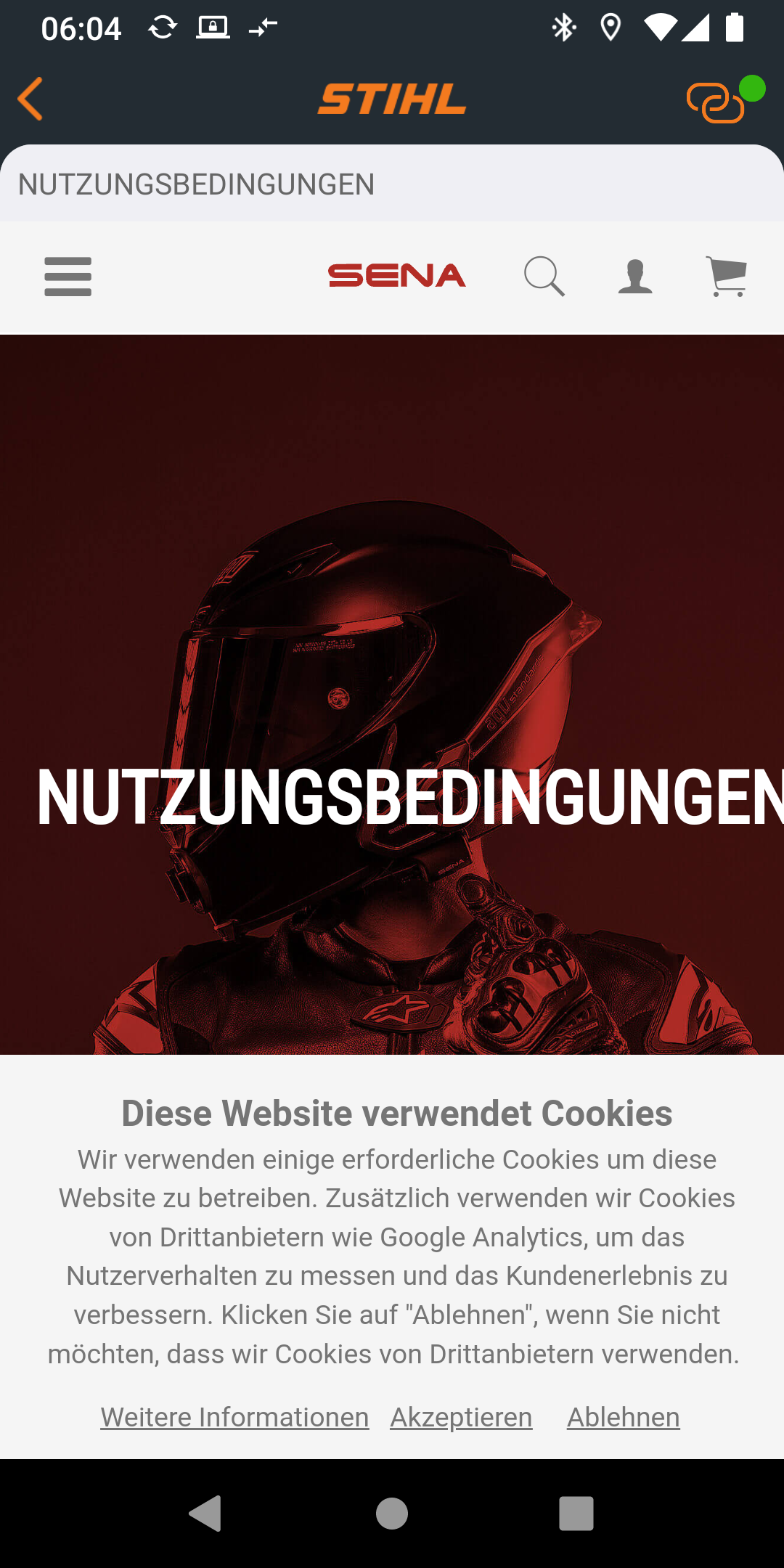 Nutzungsbedingungen der Stihl ProCom APP