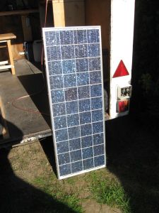 Erstes Solarpanel angeschlossen