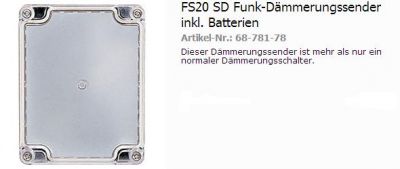 FS20SD Dämmerungssensor