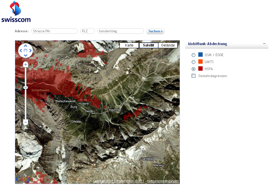 Swisscomabdeckung HSPA