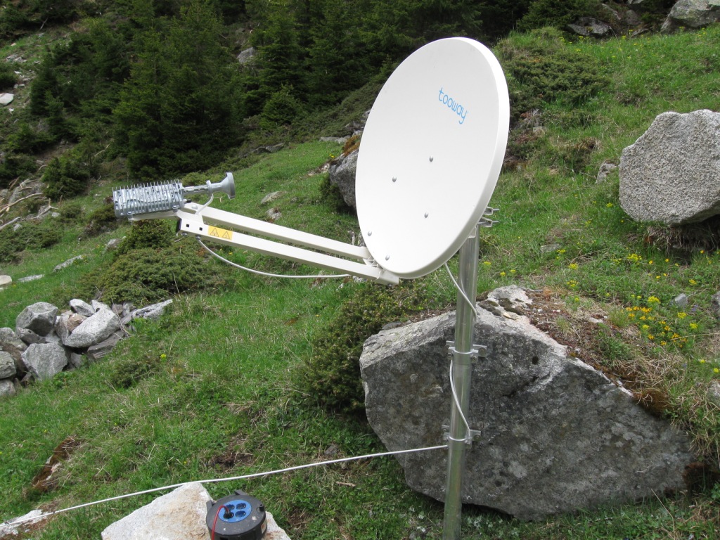 Satellitenschüssel für Internet