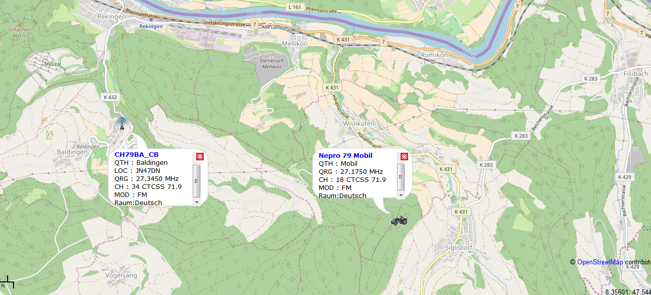 Standort meines Mobilen Funkshack's am 28.09.2017 für versuche mit Packet Radio
