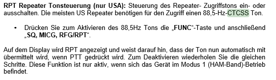 CTCSS-Tone nach Bedienungsanleitung 1