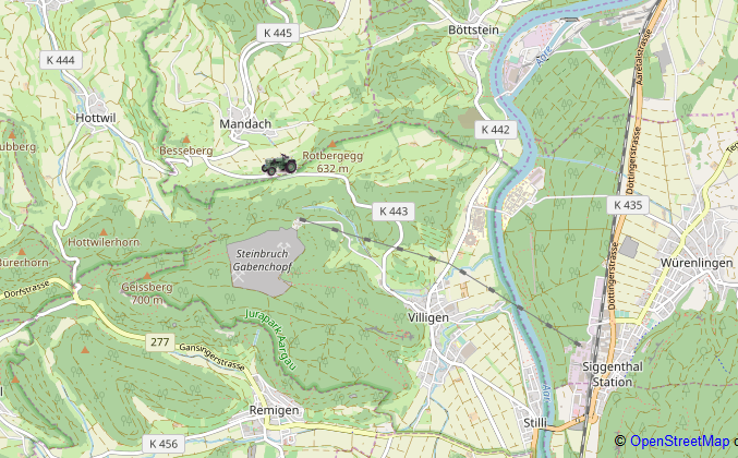 Karte mit dem Standort meines Funkgespanns auf dem Rotberg am 3. und 4. November 2018