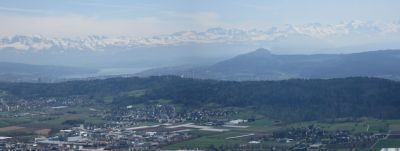 Berg-Panorama von der Lägere am 06.04.2018