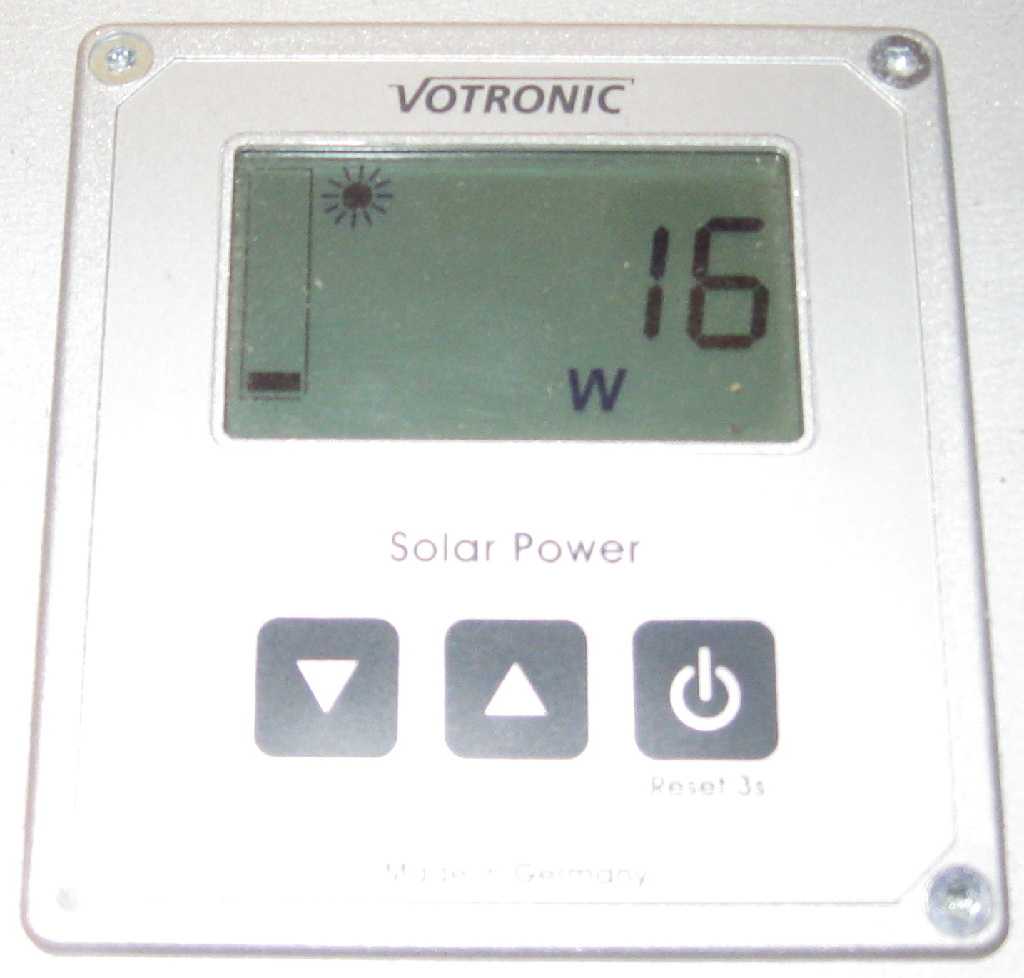 Gelieferte Watt vom alten Fotovoltaikpanel am 12.09.2018 um ca. 16 Uhr