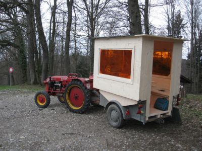 Das Papa-Mobil mit Zugfahrzeug