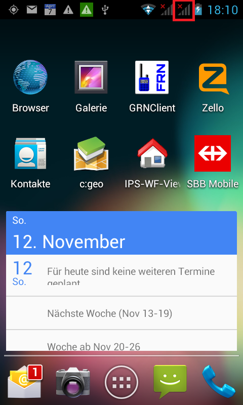 Nach dem Stromausfall um 15:24 Uhr, ist das Swisscom-Mobile Relais in Böbikon um 18:10 Uhr ausgefallen