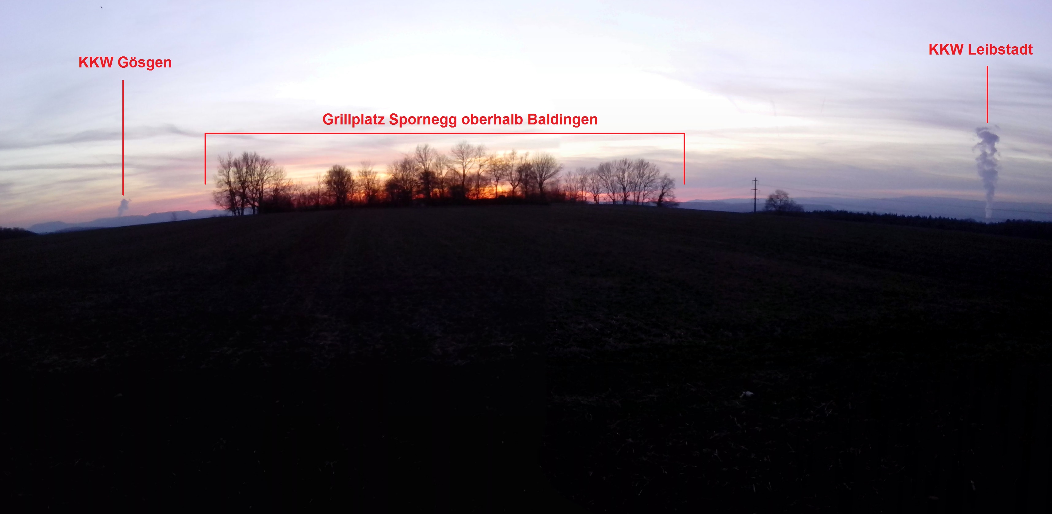 Die Spornegg im Sonnenuntergang