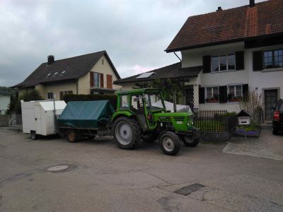 Der 'Feldwegzug' steht am 30.04.2019 um 14:30 Uhr in Baldingen zur Abfahrt bereit