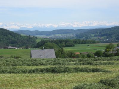 Berge von Buchberg aus zu sehen