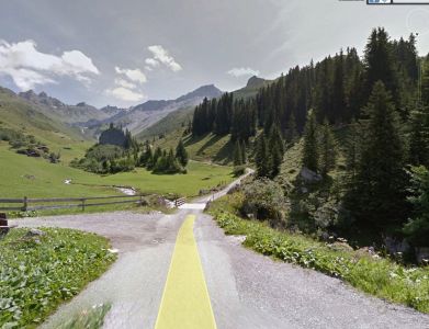 Google Street View im Gafiertal (Prättigau)