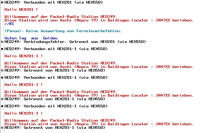 Connect von HEM201 zu HED249 am 04.01.2017 um 10:52 Uhr