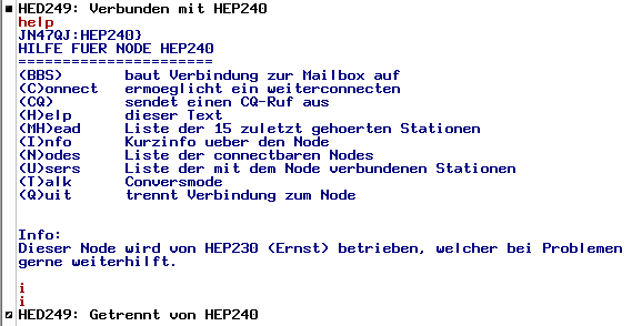 Verbindung mit HEP240 am 28.12.2016 von der Lägeren